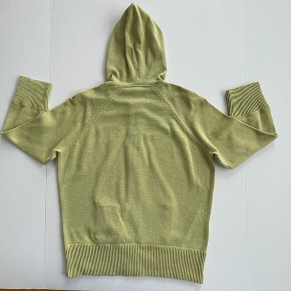 Vintage Old Navy Sage Green Knit Zip-up Hooded Cardigan with Pockets - Picture 5 of 13